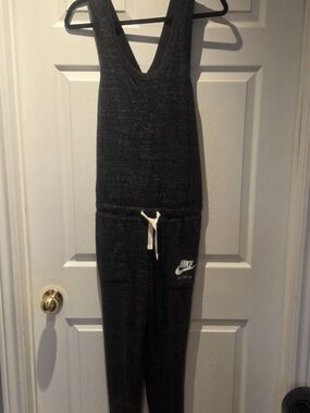 NIKE SPORTSWEAR Gym Vintage Romper Jumpsuit Heather Gray